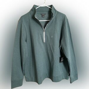 Eddie Bauer Womens 1/4 Zip Camp Fleece Pullover Azure Sweatshirt Outdoors XL